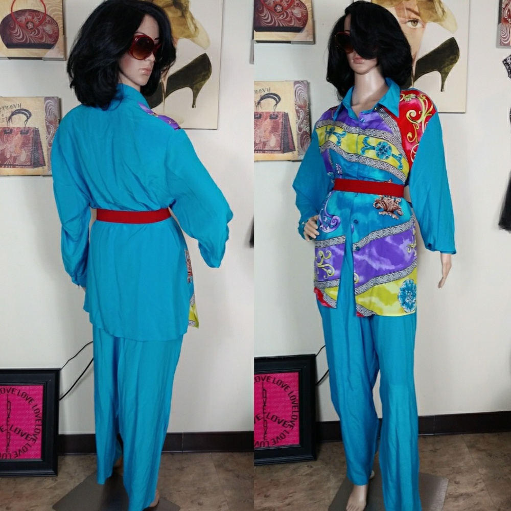 Vintage silk pant set
